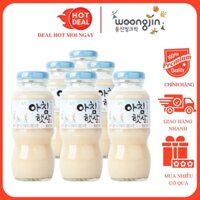 Lốc 6 Chai Nước Gạo Rang Hàn Quốc Buổi Sáng Woongjin 180ML/Chai