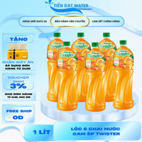 Lốc 6 Chai Nước Giải Khát Trái Cây Cam Ép Twister Tropicana - Đẹp Da, Đẹp Dáng Chai Nhựa 1000Ml