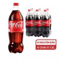 Lốc 6 chai nước ngọt Coca Cola 1.5L