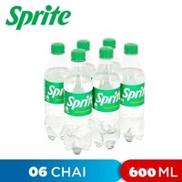 LỐC 6 CHAI NƯỚC NGỌT HƯƠNG CHANH SPRITE 600ML