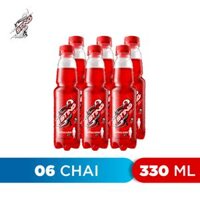 Lốc 6 Chai Nước Tăng Lực Sting Đỏ Dâu 330mlChai