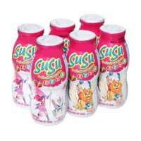 Lốc 6 chai sữa chua uống tiệt trùng Vinamilk SuSu vị dâu 80 ml (từ 1 tuổi)