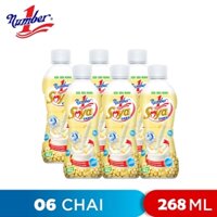 LỐC 6 CHAI SỮA ĐẬU NÀNH SOYA CANXI NUMBER 1 (268ML)