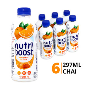 Lốc 6 chai sữa trái cây Nutriboost hương cam 297ml