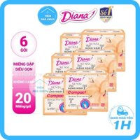 [Lốc 6 Gói 20 Miếng BVS SENSI COMPACT 15.5cm] -  Băng Vệ Sinh Hàng Ngày Diana Sensi Compact Gói 20 Miếng - NHI.TNL