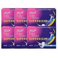 Lốc 6 gói Diana đêm 29 cm,35cm