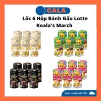 Lốc 6 Hộp Bánh Gấu Lotte Koala's Mark Nhân Kem