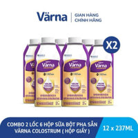 Lốc 6 hộp sữa bột pha sẵn Värna Colostrum (6 hộp giấy x 237ml) - Sữa non cho người lớn, Tăng đề kháng nhanh- YOOSOO MALL