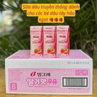 (Lốc 6 hộp) Sữa dâu Binggrae Hàn Quốc 200ml