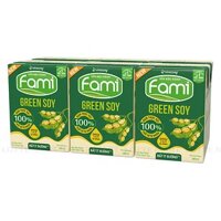 Lốc 6 Hộp Sữa Đậu Nành Fami Green Soy Rất Ít Đường 180ml