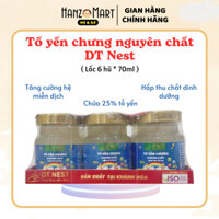 Lốc 6 hũ Yến chưng cho bé với 25% yến nguyên chất Dt Nest Khánh Hòa (6x70ml) từ 100% sợi yến thật