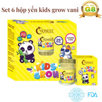 Lốc 6 lọ Yến chưng sẵn HDNEST KIDS -  Grow vani dành cho bé