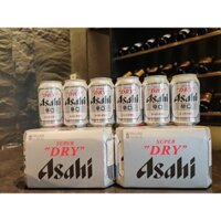 Lốc 6 lon bia Asahi Nhật Bản 5% 330ml nhập khẩu chính hãng