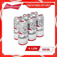 LỐC 6 LON BIA BUDWEISER 500ML