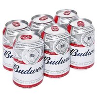 Lốc 6 Lon Bia Budweiser 330ml/Lon