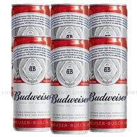 Lốc 6 Lon Bia Budweiser 330ml/Lon