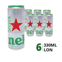 Lốc 6 lon bia Heineken Silver 4% lon cao 330ml