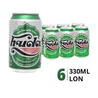 Lốc 6 lon bia Huda 4.7% 330ml