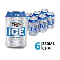 Lốc 6 lon bia Huda Ice 4.7% 330ml