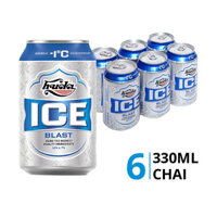 Lốc 6 lon bia Huda Ice 4.7% 330ml