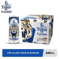 LỐC 6 LON BIA LÚA MÌ TIGER PLATINUM 330ML