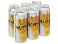 Lốc 6 lon bia Sapporo 500ml