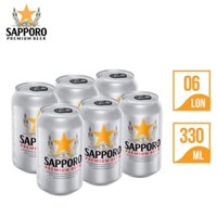 LỐC 6 LON BIA SAPPORO PREMIUM BEER 330ML