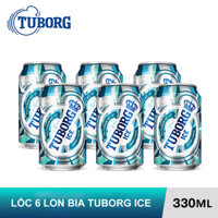 LỐC 6 LON BIA TUBORG ICE 330ML
