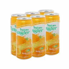 Nước cam ép Twister Tropicana lốc 6 lon x 320ml