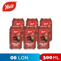 LỐC 6 LON NƯỚC SƯƠNG SÁO GRASS JELLY DRINK YEO'S 300ML