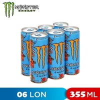 LỐC 6 LON NƯỚC TĂNG LỰC VỊ XOÀI MANGO LOCO MONSTER ENERGY 355ML