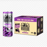 Lốc 6 Lon Nước Tăng Lực Warrior vị dâu phiên bản chương trình khuyến mãi 2021  (24 lon x325ml)