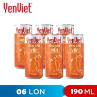 LỐC 6 LON NƯỚC YẾN HỒNG SÂM RED GINSENG BIRD’S NEST DRINK YẾN VIỆT 190ML