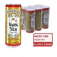 Lốc 6 lon nước yến ngân nhĩ Wonderfarm 240ml