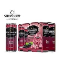 Lốc 6 lon Strongbow (4 vị: táo, đào, dâu đỏ, dâu đen)