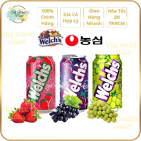 [Lốc 6 Lon x 355ml] Nước Soda Welch's_|Vị Nho Tím/Nho Xanh/Dâu/Zero Nho/Zero Cam|_NK Hàn Quốc_Thị Mint Mart.