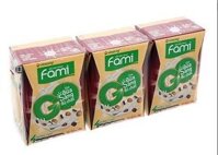 Lốc 6 sữa đậu nành Fami Go đậu đỏ nếp cẩm 200ml - 30189