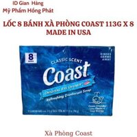 Lốc 8 Bánh Xà Phòng Coast 113g x 8 Made in USA Mẫu Mới