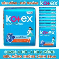 LỐC 8 GÓI BĂNG VỆ SINH KOTEX MỎNG KHÔNG CÁNH 8 MIẾNG