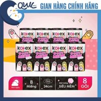 Lốc 8 Gói Băng vệ sinh Kotex Mini Meow siêu mỏng cánh 24cm - 8 gói x 8 miếng