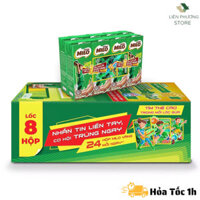 Lốc 8 Hộp Sữa Milo Lúa Mạch Nestle 180ml Loại Mới Thẻ Cào Date Mới.