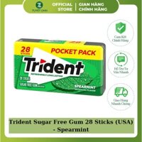 Lốc 9 Hộp Kẹo Gum Trident Sugar Free Gum Ngon, Thích Mê Trident Original Flavor  28 Sticks (USA)