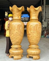 Lộc Bình 1m8 đk53cm gỗ cẩm vàng