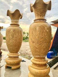 Lộc Bình Cẩm Vàng 2m2 DK 78 Gỗ Cẩm Vàng Vân Siêu VIP