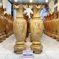 Lộc Bình gỗ cẩm vàng 1m6  nguyên khối vân Vip
