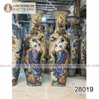 Lộc Bình Gốm Sứ Công Mai Đắp Kỹ Bát Tràng 1m4 – 28019