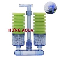 LỌC BIO, Lọc sủi vi sinh, LỌC BIO đôi XY-2882 cho bể cá, hồ thủy sinh kèm vật liệu lọc (2 bầu lọc)