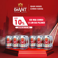 [Lốc] Combo 2 lốc bia Đại Việt pilsner - bia tinh dòng Đức chuẩn "Gu" lon 330ml