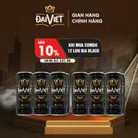[Lốc] Combo 2 lốc bia Đại Việt Black - bia đen tinh dòng Đức chuẩn "Gu" đậm vị lon 330ml