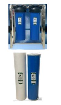 Lọc đầu nguồn 20 inch ( Bộ 2 cốc + lõi lọc 20 inch )